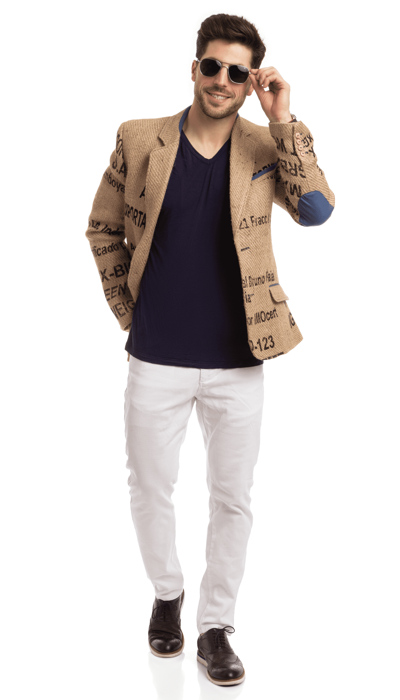 Memorable design of an eco-friendly sports jacket from THE COFFEE JACKET® made of upcycled coffee sacks