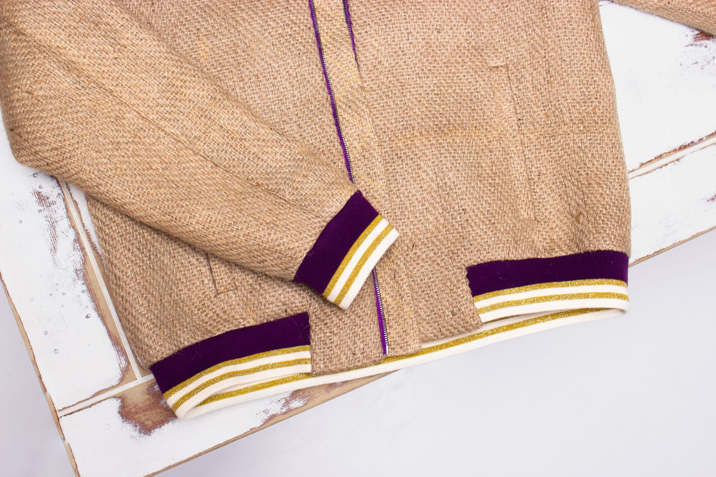 Special conscious fashion item for men handmade in Germany from used coffee sacks