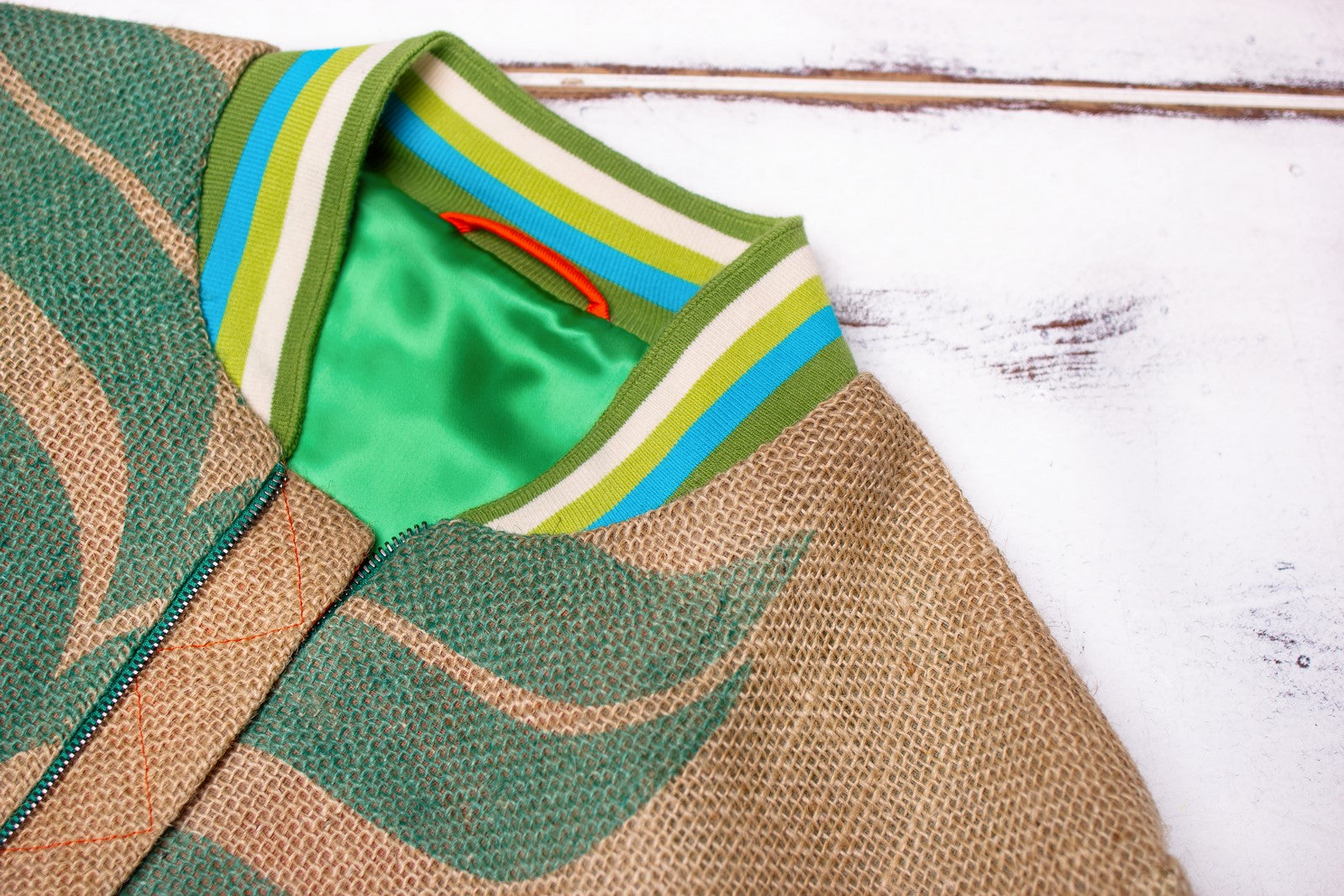 Hochwertige Upcycling-Mode aus gebrauchten Kaffeesäcken von THE COFFEE JACKET®
