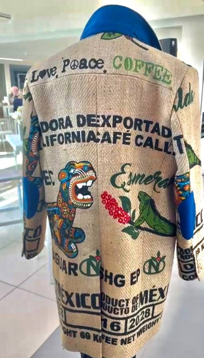 The Mexican Coffee Heritage Coat: A Bespoke Masterpiece of Sustainable Style