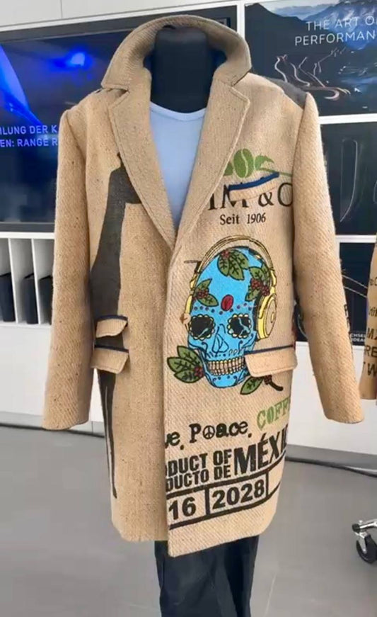 The Mexican Coffee Heritage Coat: A Bespoke Masterpiece of Sustainable Style
