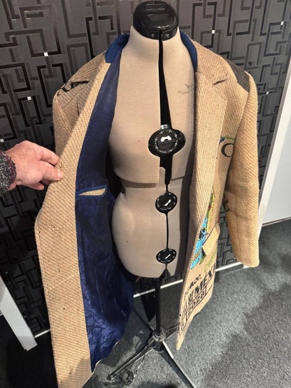 The Mexican Coffee Heritage Coat: A Bespoke Masterpiece of Sustainable Style