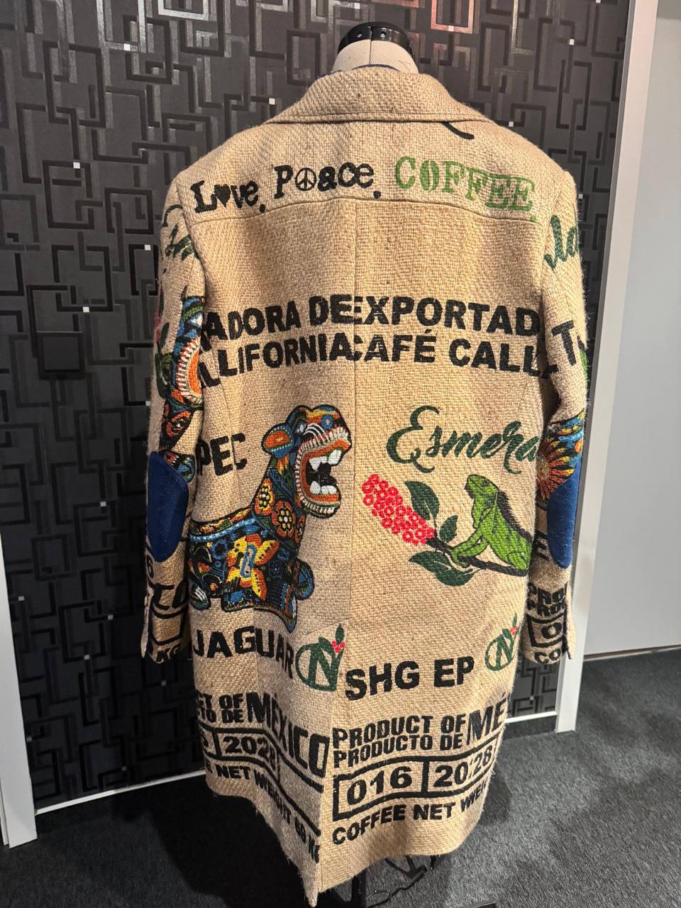 The Mexican Coffee Heritage Coat: A Bespoke Masterpiece of Sustainable Style