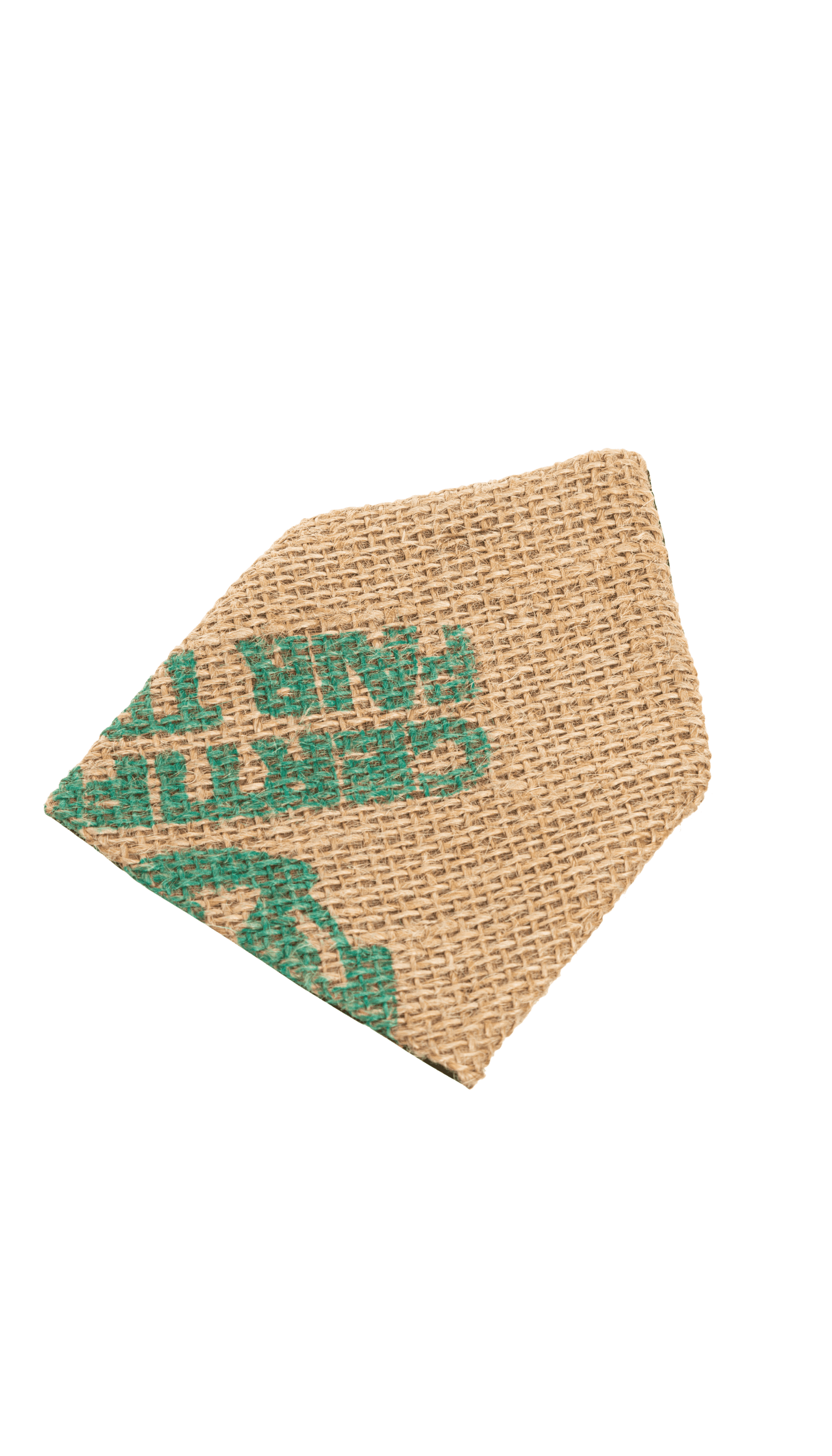 Pañuelo de bolsillo de saco de café reciclado hecho a mano - Moda sostenible