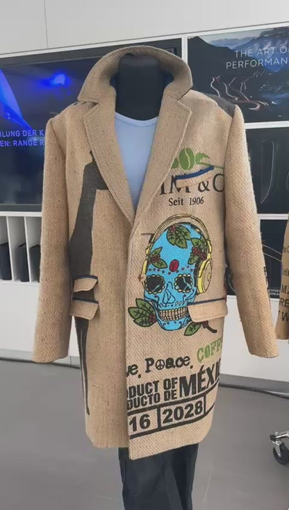 The Mexican Coffee Heritage Coat: A Bespoke Masterpiece of Sustainable Style